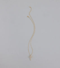 Divine Sparkle Cubic Zirconia Cross Necklace